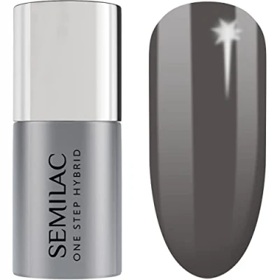 Imagen de Semilac Esmalte Semipermanente One Step Hybrid 3en1 S195 Eternal Stone Grey 5ml