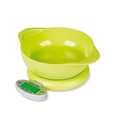 Imagen de RevolutionLine Báscula electrónica De cocina con pantalla LCD Funciona 2 pilas AAA incluidas digital inteligente Alta precisión y resolución Fácil limpieza 1gr a 5kg