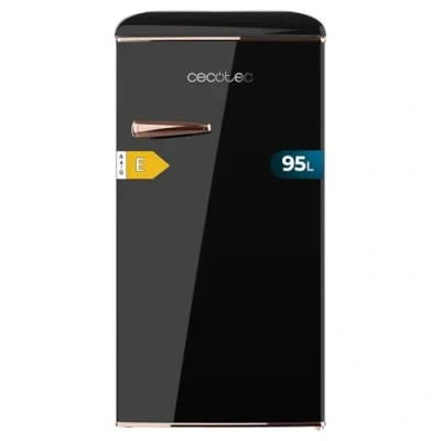 Imagen de Cecotec Mini Nevera Retro 1 Puerta Bolero Coolmarket TT Origin 95 Black E. Frigorífico Negro, 89,3Cm de Alto y 48,7Cm Ancho, 95L Capacidad, Bajo Consumo