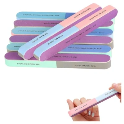 Imagen de Limas de Uñas Profesionales Set,8 PCS Pulidoras Lima y Pulidor Diseño Bloque Pulido Herramienta Manicura para Brillantes