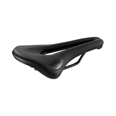 Imagen de Selle San Marco SHORTFIT 2.0 Comfort Dynamic Sillín Bicicleta Carretera, Ligero, Extra Acolchado, Agujero Anatómico, Cuadro en Manganeso Resistente Talla S3, Negro