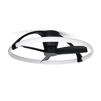 Imagen de Ventilador NEPAL MINI negro con motor DC led dimable Mantra