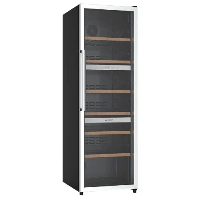 Imagen de INFINITON Vinoteca Industrial WFL 284 133 Botellas, Clase G, Baldas de madera, Cristal templado, Cierre con llave, Termostato regulable