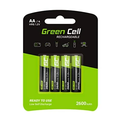 Imagen de Pilas Recargables GREENCELL AA 2600 MAH (4 PCS)