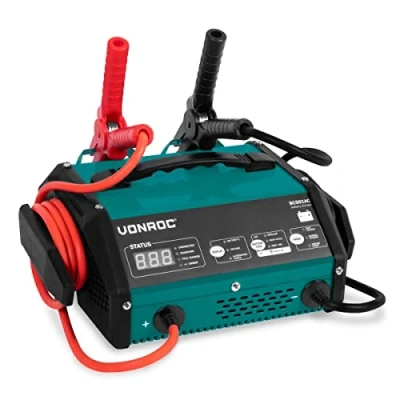 Imagen de VONROC Cargador de baterías con arrancador MAX. 15A para Plomo 6V o 12V