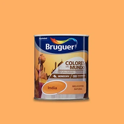 Imagen de Bruguer Colores del Mundo Pintura para paredes monocapa India Melocotón Natural 750 ml