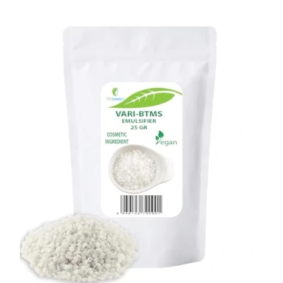 Imagen de Emulsionante Vari btms, 25 gr Origen natural Uso como ingrediente para cosméticos Utilizado en acondicionadores, champús crema, mascarillas el cabello.