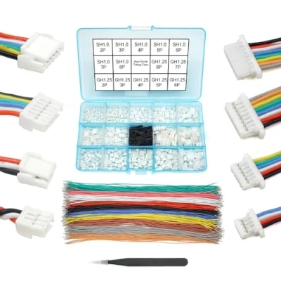 Imagen de Kit de cables y conectores preengarzados GH1.25 a SH1.0 compatible con JST GH 1.25 mm SH 1.0 para Pixhawk Cube 6C 6X Pixhawk4