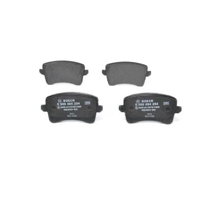Imagen de BOSCH 0 986 494 254 Juego de pastillas freno Low Metallic Chapa antichirridos, con instrucciones montaje AUDI: A5 B8 Coupé, Sportback