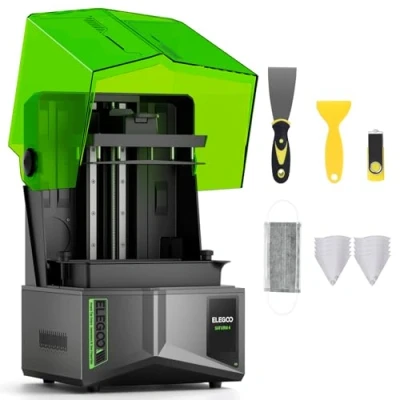 Imagen de ELEGOO Saturn 4 Impresora 3D de Resina, 10&quot; 12K HD Mono LCD, Nivelación Automática Inteligente, Detección 218x122x220 mm3