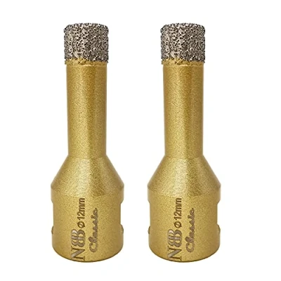 Imagen de NBB Broca de diamante con M14, tipo dorado clásico, corona para taladrar en seco y húmedo porcelana dura, cerámica, baldosas, granito, mármol, azulejo, Amoladora Angular (2, 12mm)