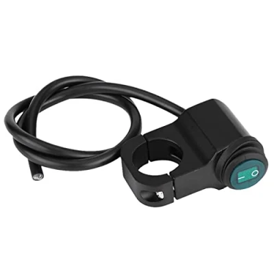 Imagen de 12V Universal 22mm impermeable manillar motocicleta faro antiniebla luz de punto interruptor encendido/apagado peligro antiniebla, interiores automóviles