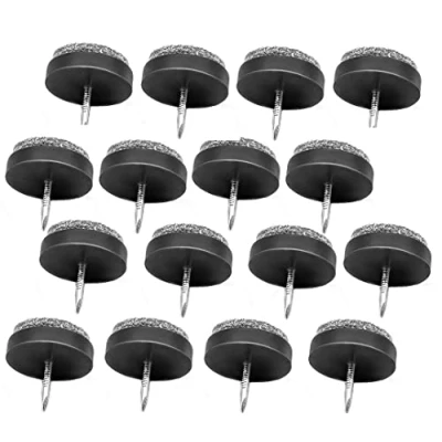 Imagen de Almohadillas de Fieltro para Muebles,50 PCS Protector Patas Sillas Redondas Clavos Deslizadores Deslizantes Protectores Piso Madera Taburetes Mesa 20mm
