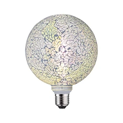 Imagen de Paulmann 28745 Lámpara LED Miracle Mosaic G125 Globe 5 W, regulable, fuente de luz, blanco, luz eficiente, blanco cálido 2700 K E27