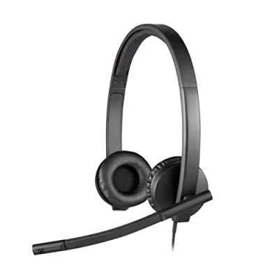 Imagen de Logitech H570e Auriculares con Cable, Estéreo Micrófono Supresión de Ruido, USB, Controles Integrados Botón Silencio, Indicador Led, PC/Mac/Portátil, Negro