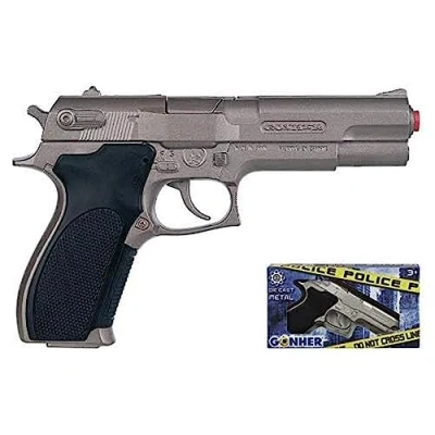 Imagen de Gonher Pistola Policía con 8 disparos, multicolor, sin talla (45)