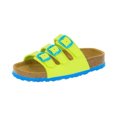 Imagen de Lico Bioline Kids, Zuecos Unisex para Niños, Amarillo (lemon/blau), 33 EU (1 Kinder UK)