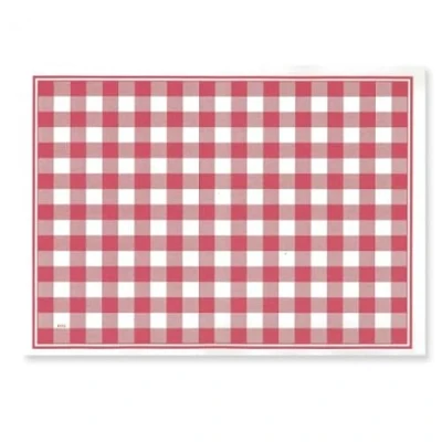 Imagen de SANYGIENE Set de mesa desechable papel Vichy Bistro Gofrado Rojo y Blanco 30 x 40 cm Desperdedor Lote 1000 piezas Recomendado Brasserie Tapón Lyonnais