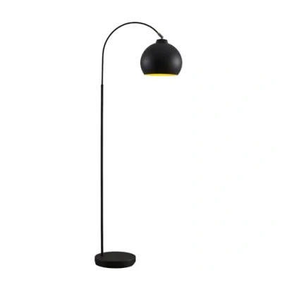 Imagen de lámpara de pie &#039;Minali&#039; (Moderno) en Negro hecho Metal e.o. para Salón &amp; Comedor (1 llama, E27) Lindby