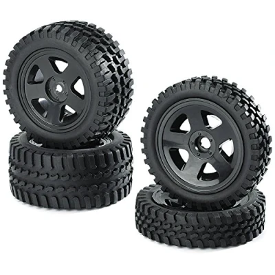 Imagen de Carson 500900027 1:10 Neumáticos/Llantas Set All Terrain, Accesorios Modelo, Negro