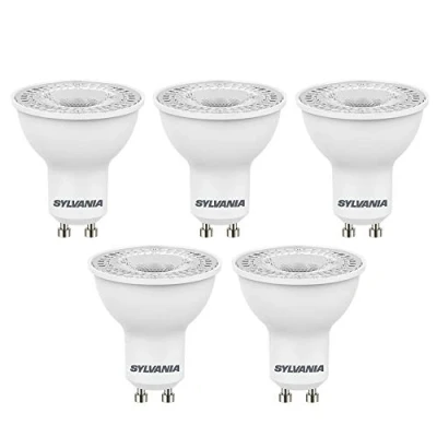 Imagen de Sylvania plástico LED Lámpara, luz blanca cálida, GU10, 4,5 W, pack de 5