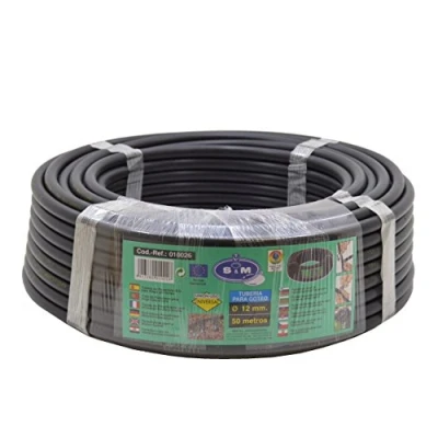 Imagen de S&amp;M 010026 Tubería goteo, 12 mm x 50 m, color negro