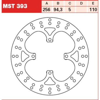 Imagen de TRW MST393 Disco de freno 256 5 perforado