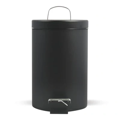 Imagen de MSV 3 L Papelera Negra 3L, Acero Inoxidable, 2 cm