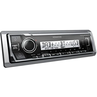 Imagen de Radio con Bluetooth para Embarcaciones, Compatible Alexa Autorradio Marina 1 DIN, Extraíble, Entrada USB y Aux Equipo de Audio Sintonizador Digital Dab+ FM/Am KENWOOD KMR M508DAB