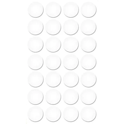 Imagen de haggiy Tapas Autoadhesivas para Muebles y Suelos Tapa Tornillos taladros de protección Ø20 mm 28 Piezas revoques (Blanco Cristal)