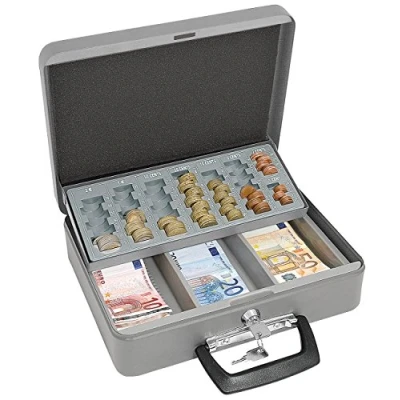 Imagen de Wedo 149658012 Caja de caudales con portamonedas, 300 x 240 90 mm, color gris