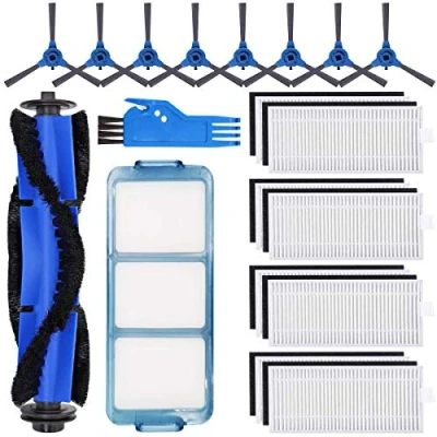 Imagen de Kit de Accesorios Repuesto para Eufy RoboVac 11S 30 30C 15C Aspiradoras Recambios 1 Cepillo Principal 8 filtros primarios cepillos Laterales, 19pcs