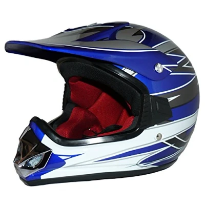 Imagen de Protectwear Niños Casco Cross MaX Racing azul brillante V310 BL Tamaño S (juventud XL) 55 cm