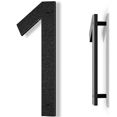 Imagen de Yafimea numeros para casa exterior moderno negro, altura 20 cm, plástico ABS macizo, efecto 3D flotante (1)