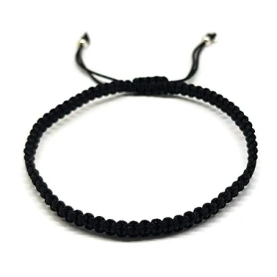 Imagen de MYSTIC JEWELS Pulsera Kabbalah de Hilo Rojo, amuleto, protección mal ojo, buena suerte, good luck (Negro)