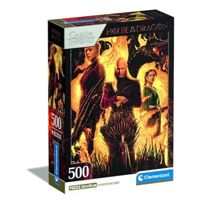 Imagen de Clementoni House of Dragon Puzzle 500 Piezas, Adulto, Caja Compacta, Fabricado en Italia 35548