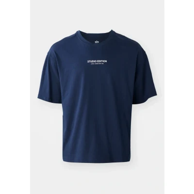 Imagen de Alpha Industries Studio Edition Camiseta estampada, Hombre, Talla: Small, Ultra navy
