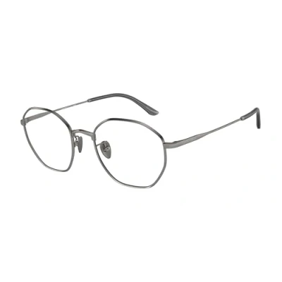 Imagen de Giorgio Armani Hombre AR5139 3003 Marcos de vista Metal Gris Transparente Cuadrada Normal