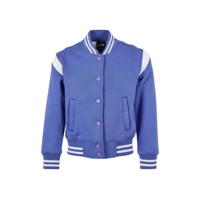 Imagen de Urban Classics Inset College Sudadera con cremallera para niños, Talla: 11 12a, Purpleday white