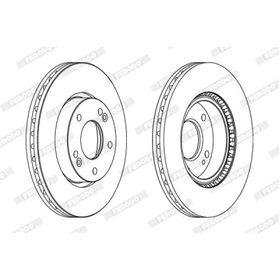 Imagen de FERODO PREMIER DDF1619C Disco de freno 280 26 5 114,3 ventilado revestido con tornillos KIA: cee‘d II Hatchback, Sportage II, I Hatchback