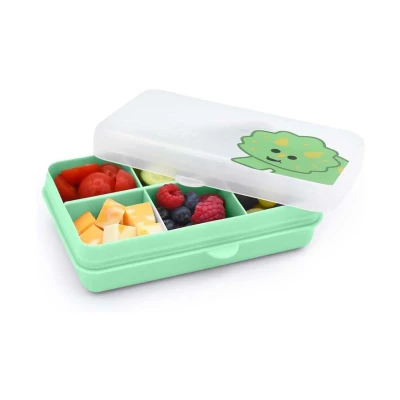 Imagen de melii Mini caja de aperitivos 6 compartimentos, contenedor dividido, almacenamiento alimentos para niños y adultos, separadores extraíbles, artes manualidades, cuentas, sin BPA,