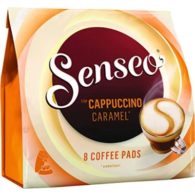 Imagen de Senseo® CAPPUCCINO CARAMEL, armónico, color cafeína, 8 x 11,5 g, recibirás 1 paquete de cápsulas