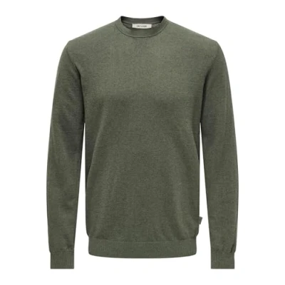 Imagen de Only &amp; Sons Normal Geschnitten Rundhalsausschnitt Jersey de punto, Hombre, Talla: Medium, Castor gray