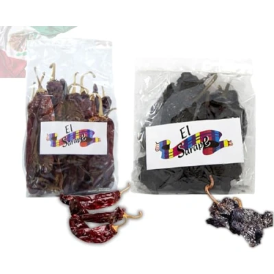 Imagen de OsoRetail lote de surtido los mejores chiles Mexicanos para paladares picantes Chile Guajillo y Ancho (2x100gr.)
