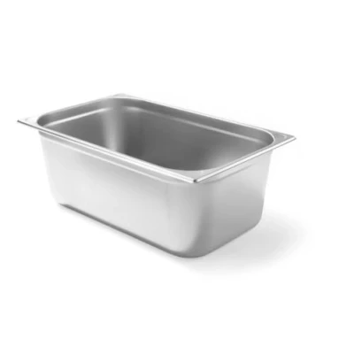 Imagen de HENDI Recipiente GN 1/1,contenedor GN,esquinas reforzadas,resistente a Temperaturas de 40 300C,apto para hornos,congeladores,calientaplatos,baño María,28L,530x325x(H) 200mm,acero inoxidable