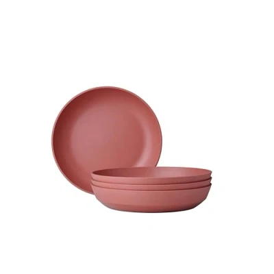 Imagen de Mepal Plato hondo 4 piezas Silueta Apto para lavavajillas y microondas Platos de plástico llanos Vajilla 21 cm Vivid mauve