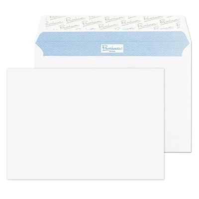 Imagen de Premium Office Paquete de sobres con cierre autoadhesivo (C5, 162 x 229 mm, 50 unidades), color blanco
