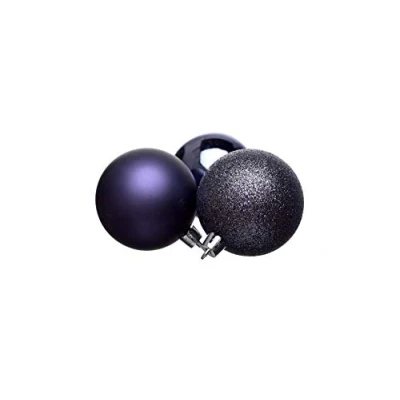 Imagen de Heitmann Deco Árbol de Navidad Juego 18 Bolas Lila Brillo Glitter Diámetro: 6 cm Aprox