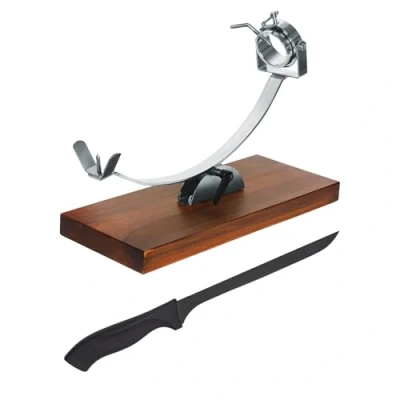 Imagen de NERTHUS FIJ 956 Jamonero Cabezal Giratorio y Base Ajustable con Cuchillo