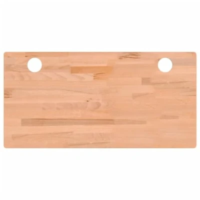 Imagen de vidaXL Tablero de Escritorio, Superficie Mesa, Mesa Comedor Trabajo, para Oficina, Madera Maciza Haya 100X50X2,5 cm